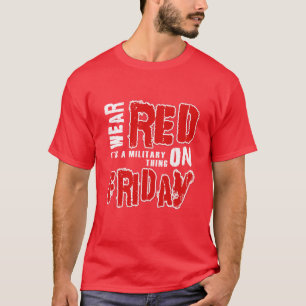 Abnutzungs-Rot am Freitag T-Shirt