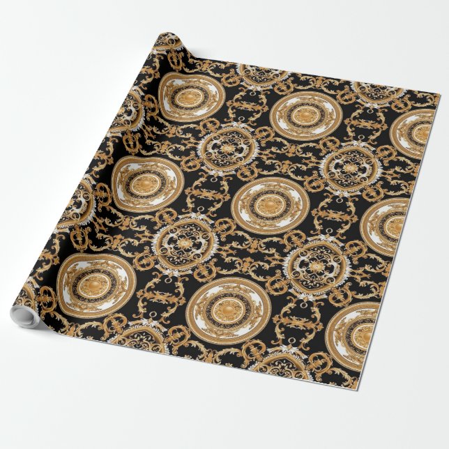 AbodeTreasures Luxury Design Wrapping Paper Geschenkpapier (Ungerollt)