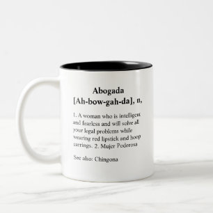 Abogada-Definition Zweifarbige Tasse
