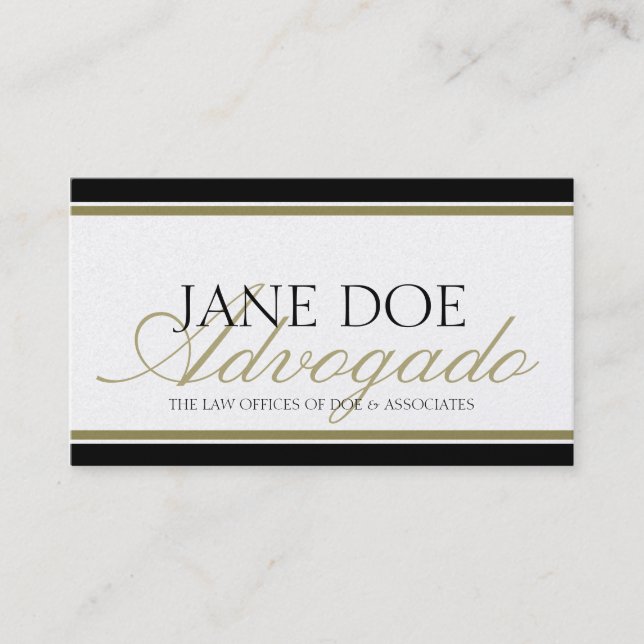 Abogado Advogado Visitenkarte (Vorderseite)