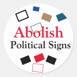 Abolische politische Zeichen Runder Aufkleber