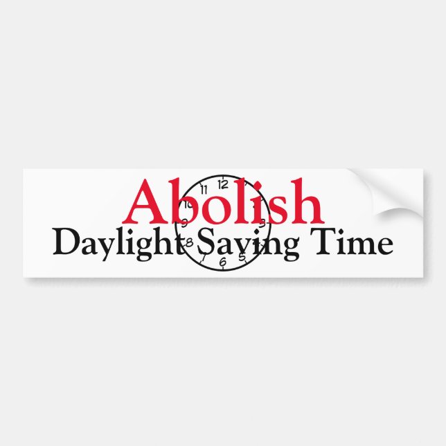 Abolish Daylight Rettend Zeit Autoaufkleber (Vorne)