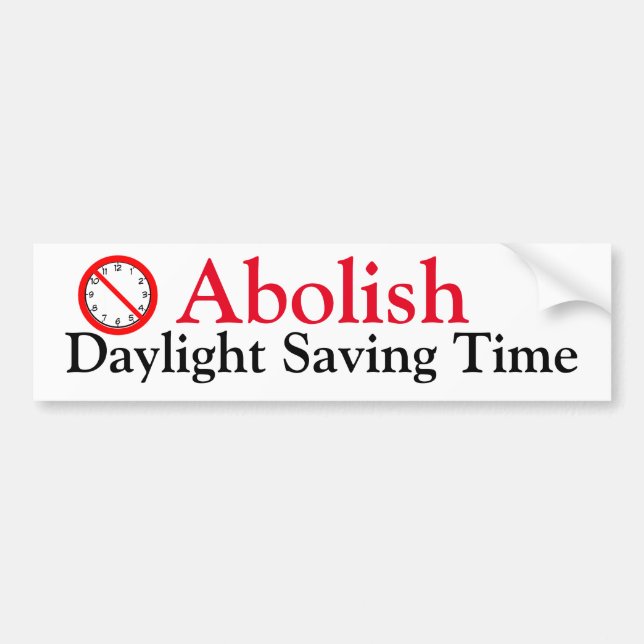 Abolish Daylight Rettend Zeit Autoaufkleber (Vorne)