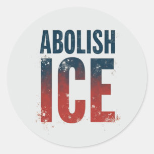 Abolish ICE American Flag Colors Runder Aufkleber
