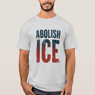 Abolish ICE American Flag Colors T-Shirt