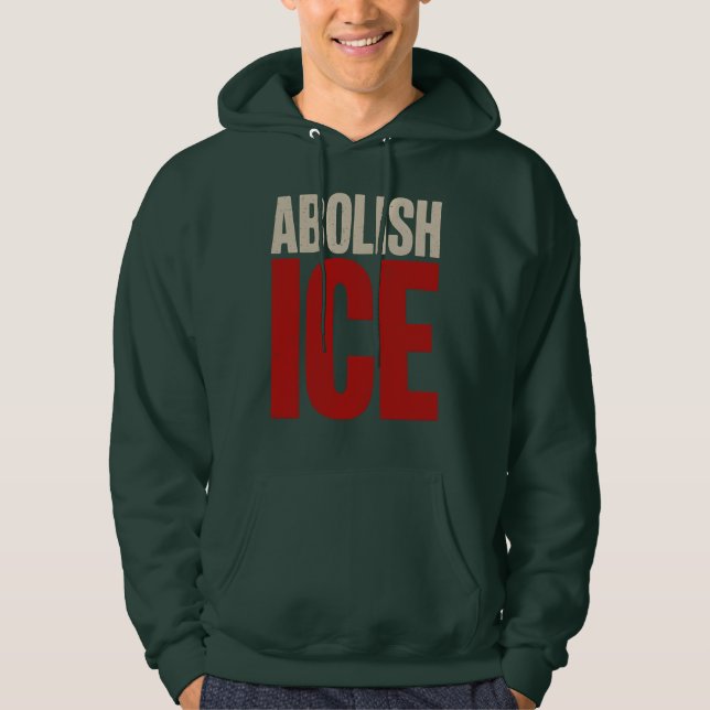Abolish ICE Minimalist Protest Typography Design Hoodie (Vorderseite)