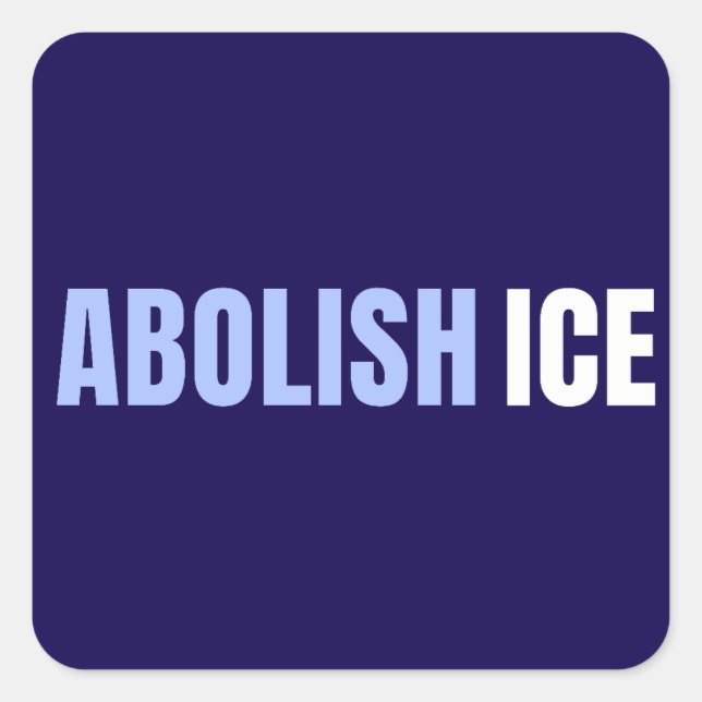 Abolish ICE Political Anti Trump Quadratischer Aufkleber (Vorderseite)