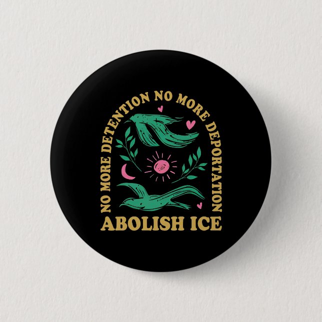 Abolish Ice Retro Protest und widerstehen Support  Button (Vorderseite)