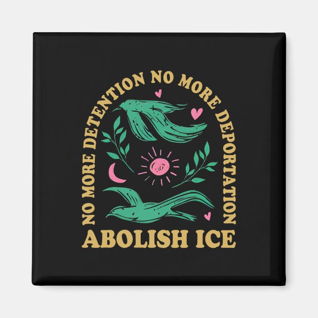 Abolish Ice Retro Protest und widerstehen Support  Magnet (Vorne)