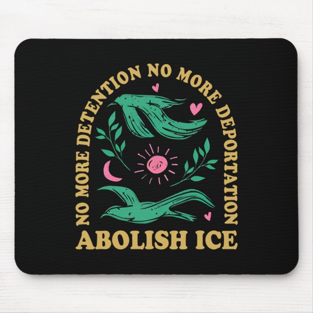 Abolish Ice Retro Protest und widerstehen Support  Mousepad (Vorne)
