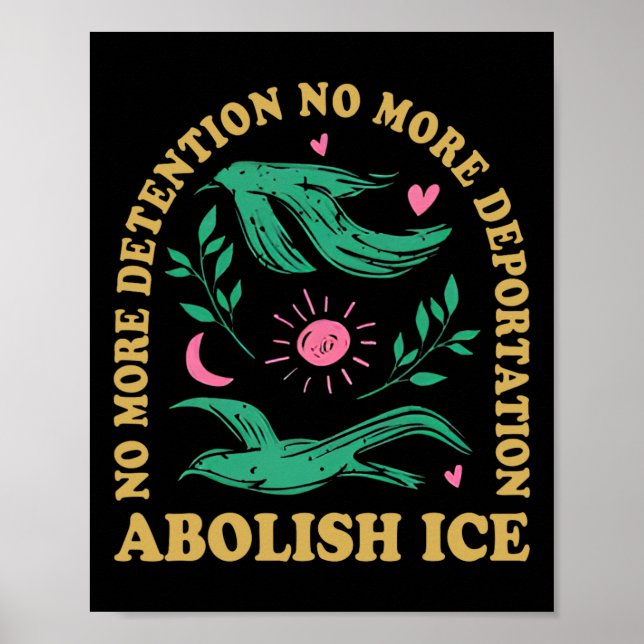 Abolish Ice Retro Protest und widerstehen Support  Poster (Vorne)