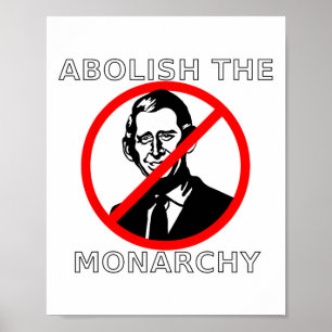 Abolish The Monarchy - König Charles Poster