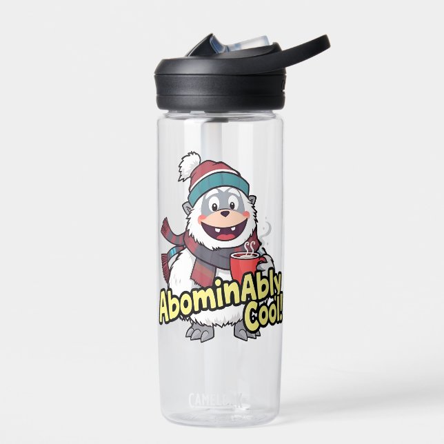 Abominierlich Cooles Winter Yeti Design Trinkflasche (Links)