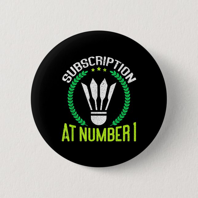 Abonnement bei Nummer 1 Lustiger Badminton  Button (Vorderseite)