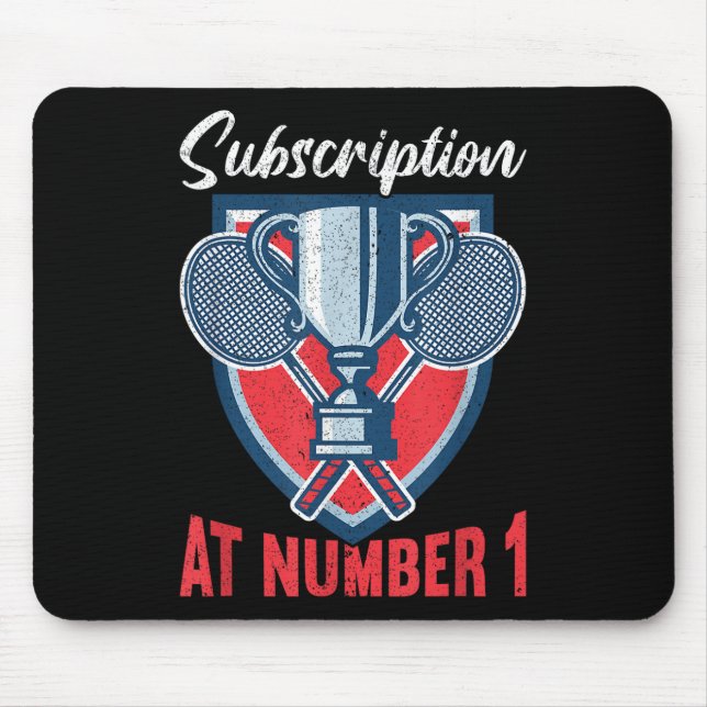Abonnement bei Nummer 1 Lustiger Badminton  Mousepad (Vorne)