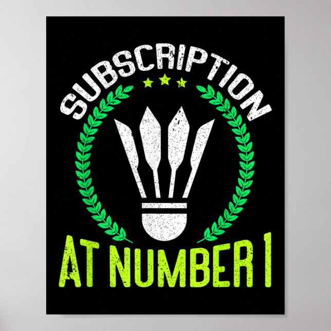 Abonnement bei Nummer 1 Lustiger Badminton  Poster (Vorne)
