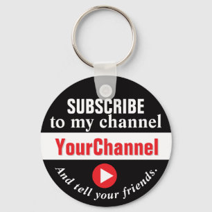 Abonniere meinen Kanal Button Schlüsselanhänger