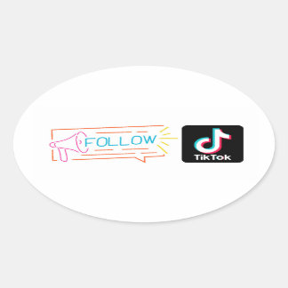 abonnieren meinen Tiktok-Kanalaufkleber Ovaler Aufkleber