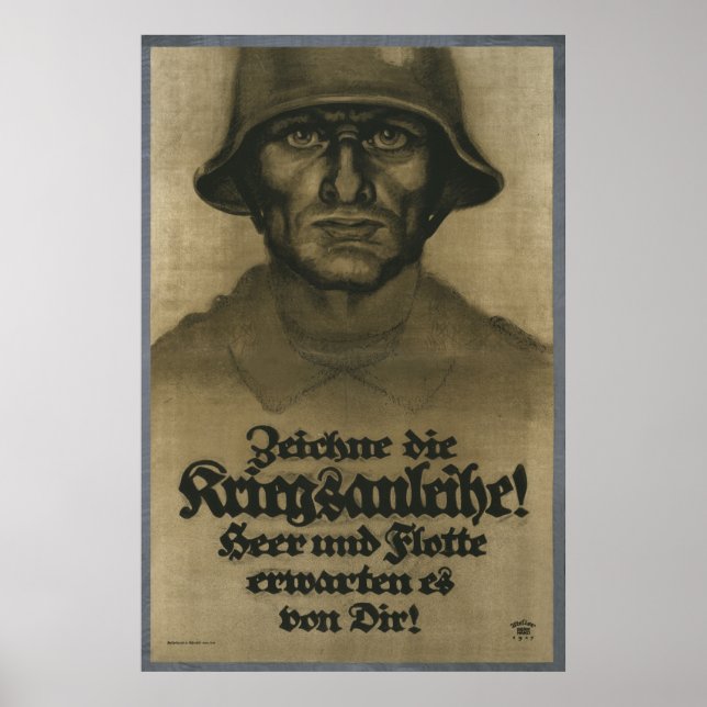 Abonnieren Sie das deutsche Poster des Kriegskredi (Vorne)