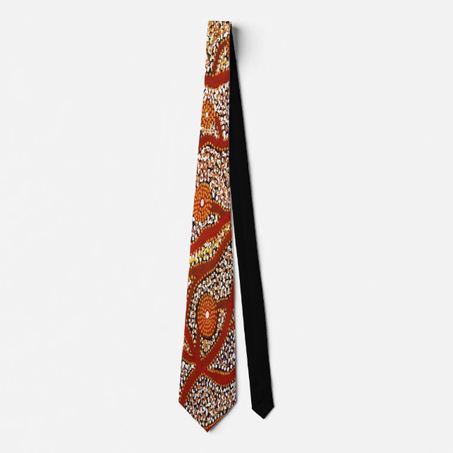 Aboriginal Art Neck Tie - Majestic Mountain Krawatte (Vorderseite)