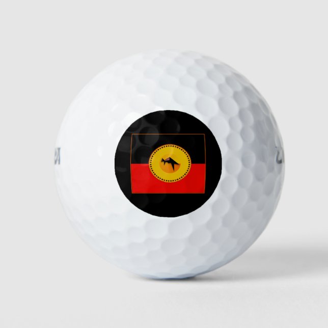 ABORIGINAL AUSTRALIAN ART FLAG 8 GOLFBALL (Vorderseite)