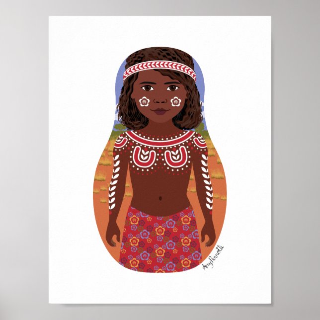 Aboriginal Australian Matryoshka Poster (Vorne)