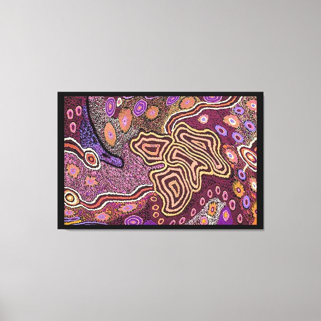 Aboriginal Dot Art Leinwanddruck (Vorderseite)