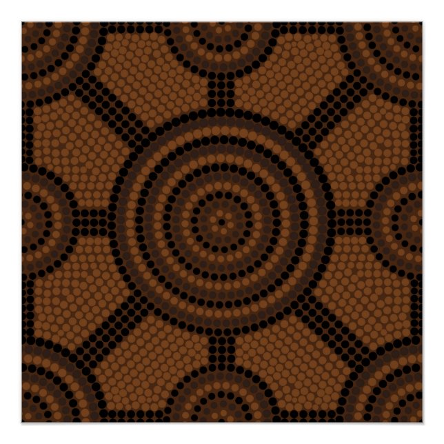 Aboriginal dot painting poster (Vorderseite)