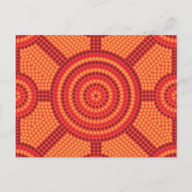 Aboriginal dot painting postkarte (Vorderseite)