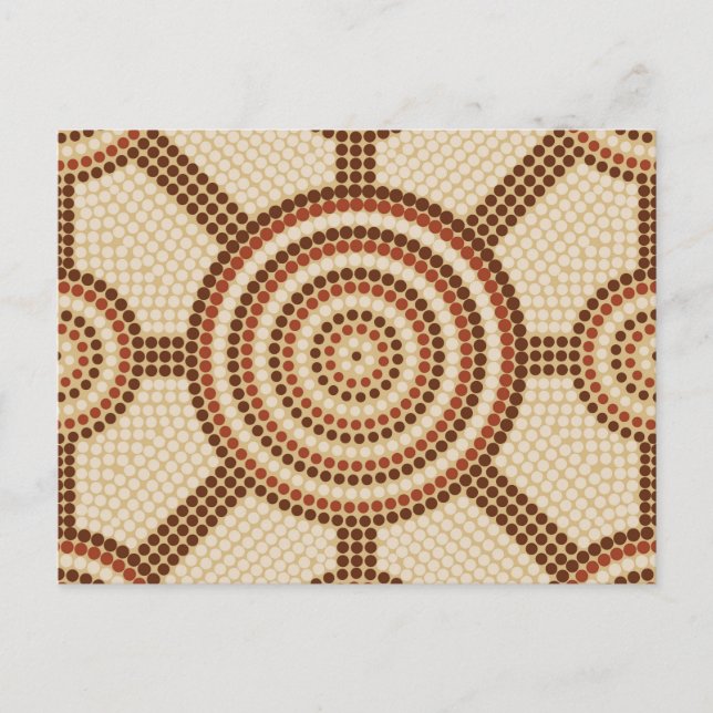 Aboriginal dot painting postkarte (Vorderseite)