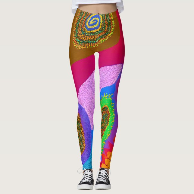 Aborigine-Abstrakt Art Vol. 05 Leggings (Vorderseite)