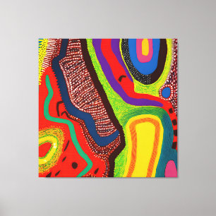 Aborigine-Abstrakt Art Vol. 06 Leinwanddruck