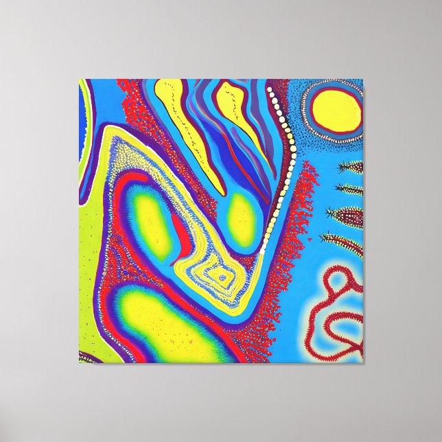 Aborigine-Abstrakt Art Vol. 10 Leinwanddruck (Vorderseite)