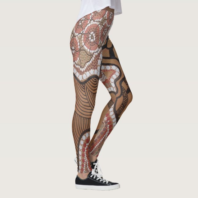 Aborigine Art Gamilaroi Leggings (Rechts)