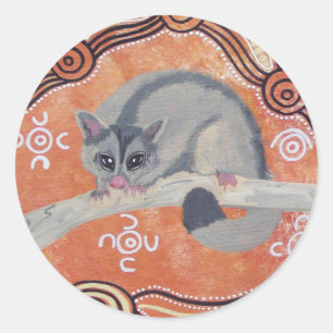 Aborigine Art Possum Sticker
