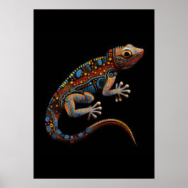 Aborigine-Art-Stil Goanna Poster