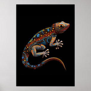 Aborigine-Art-Stil Goanna Poster