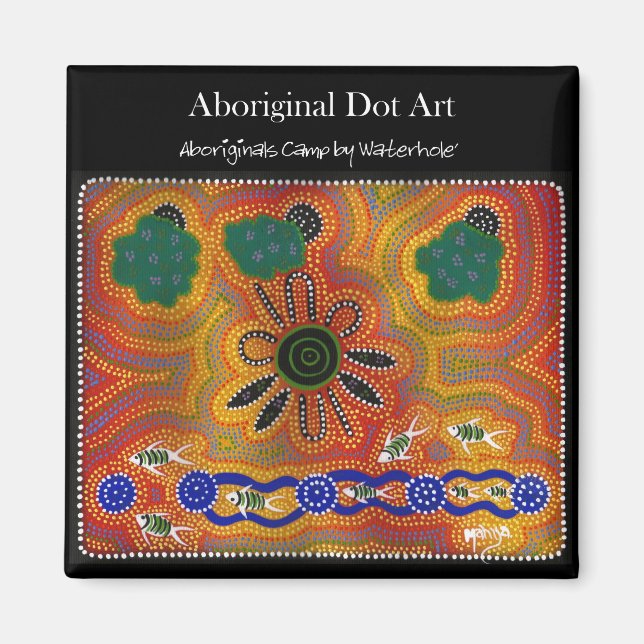 Aborigine Artwork Magnet (Vorne)