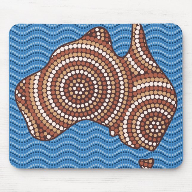 Aborigine-Australien Punktmalerei Mousepad (Vorne)