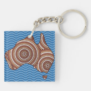 Aborigine-Australien Punktmalerei Schlüsselanhänger