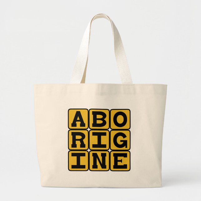 Aborigine, australische Ureinwohner Jumbo Stoffbeutel (Vorne)