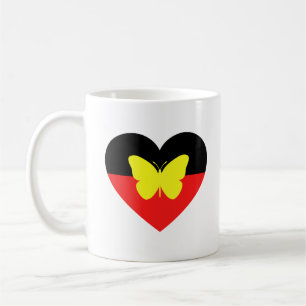 Aborigine-Butterfly-Fahne Kaffeetasse