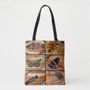 Aborigine Collage Tote Bag