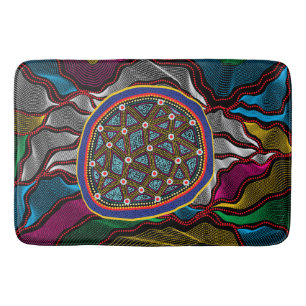 Aborigine-Design-15 Bath Mat Badematte