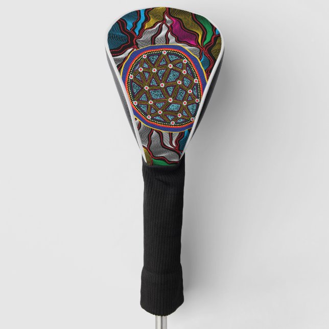 Aborigine-Design-15 Golf Head Cover Headcover (Vorderseite)
