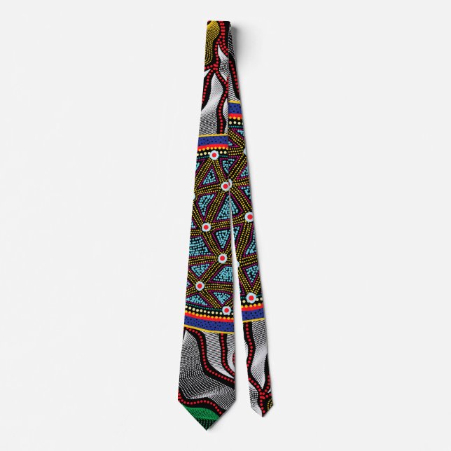 Aborigine Design-15 Neck Tie Krawatte (Vorderseite)