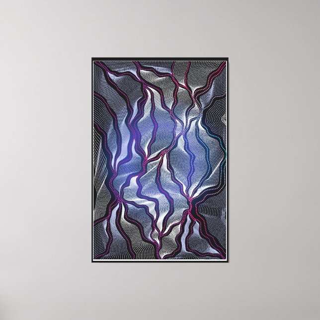 Aborigine Design-16 Stretched Canvas Print Leinwanddruck (Vorderseite)