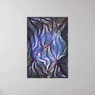 Aborigine-Design-16 Stretched Canvas Print Leinwanddruck