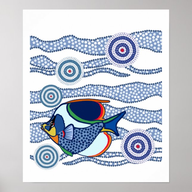Aborigine Fish Poster (Vorne)