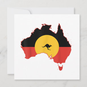 Aborigine-Flag T Shirt Australien Flaggengeschenk  Einladung